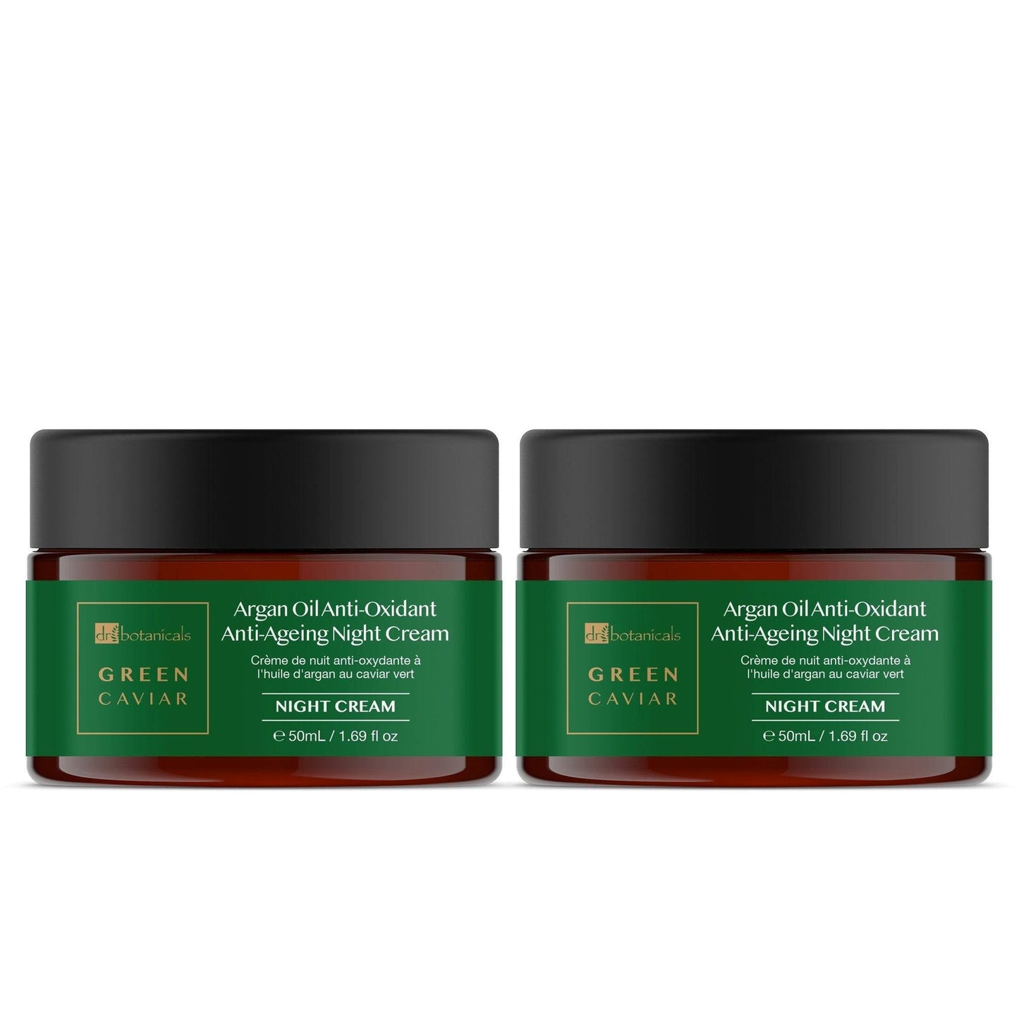Green Caviar & Argan Oil Anti-Oxidant Anti-Ageing Night Cream 50ml x 2 Duo Pack