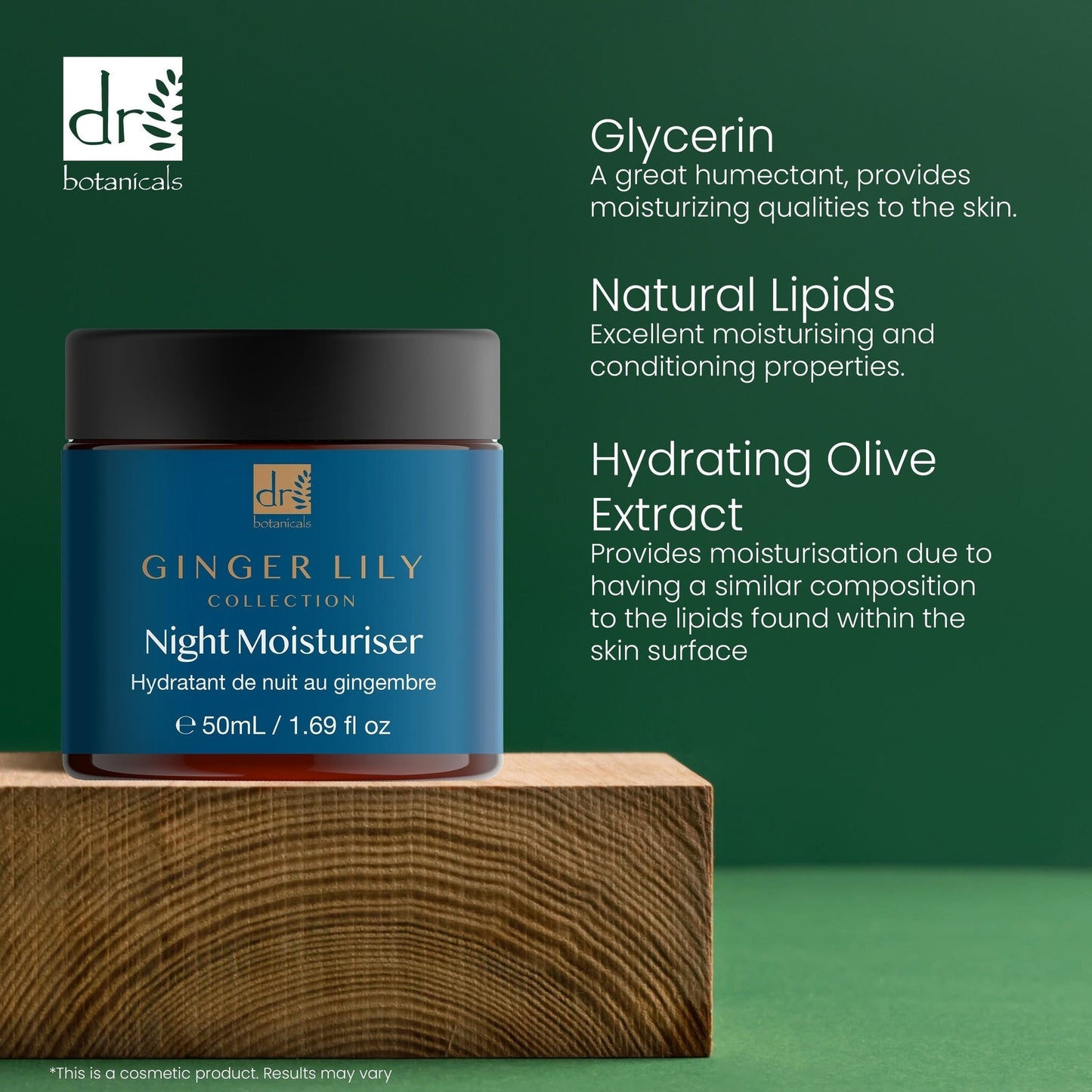 PO2DB272 Dr Botanicals Gingerlily Night Moisturiser 50ml Twin Value Savings Pack