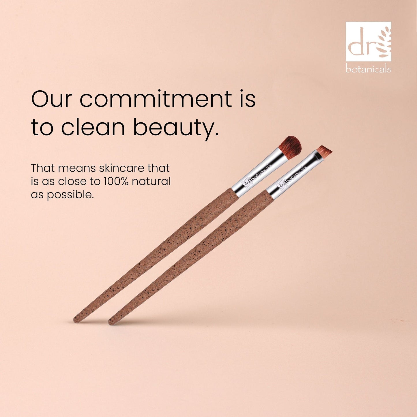 PO2DB394 Dr Botanicals Coffee Ground Set Of 2 Eye Brushes Twin Value Savings Pack