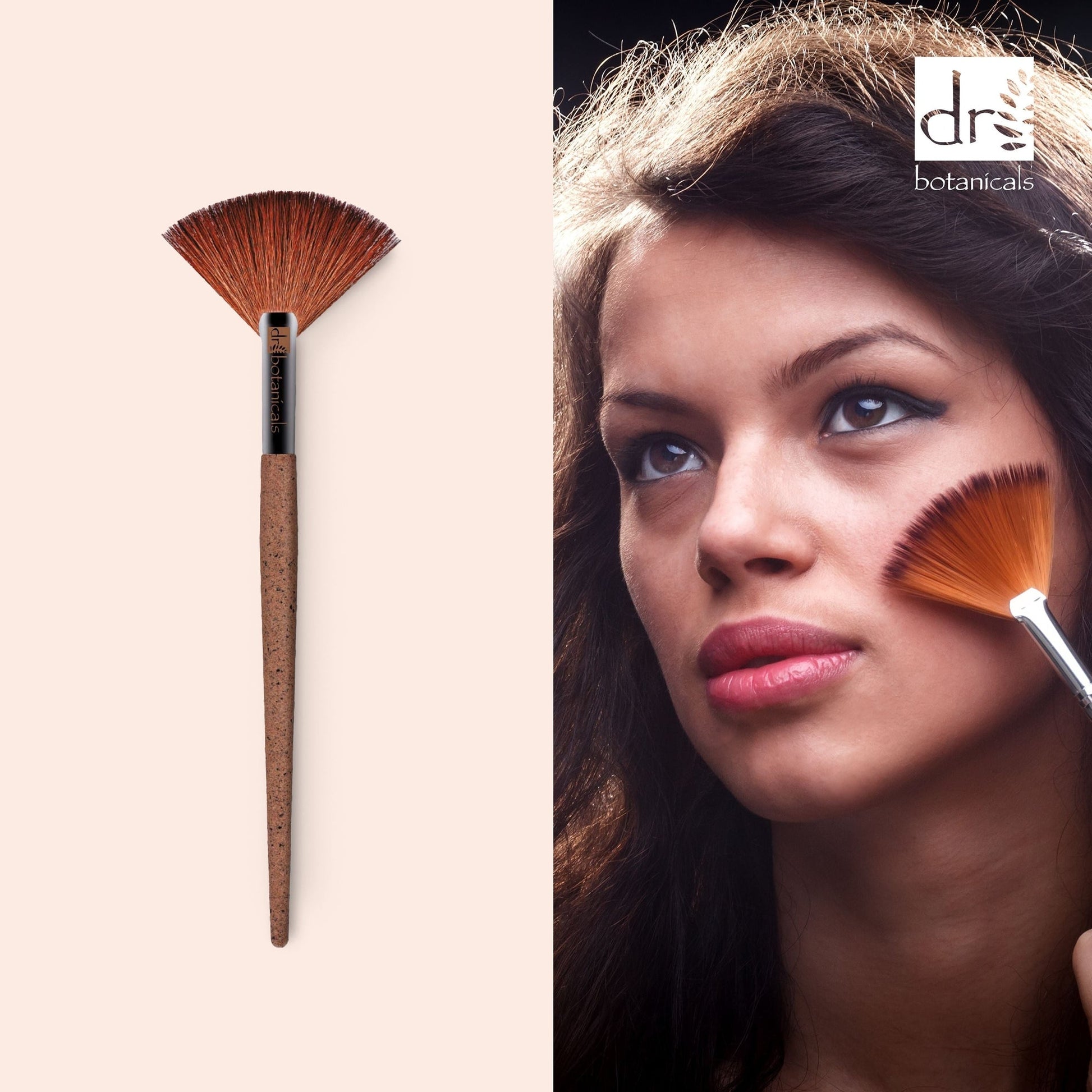 PO2DB396 Dr Botanicals Coffee Ground Fan Brush Twin Value Savings Pack