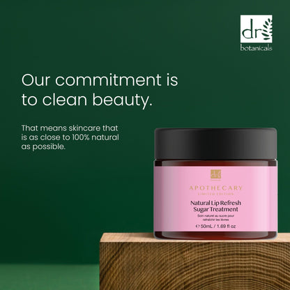 PO2DB417 Dr Botanicals Natural Lip Refresh Sugar Treatment 50ml Twin Value Savings Pack