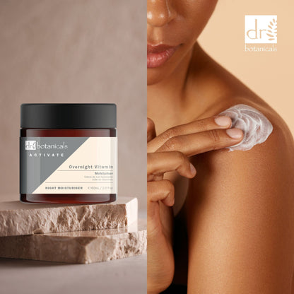 PO2DB437 Dr Botanicals Activate Overnight Vitamin Moisturiser 60ml Twin Value Savings Pack