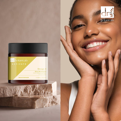 PO2DB441 Dr Botanicals Activate Omega 3 Berry Moisturiser 60ml Twin Value Savings Pack