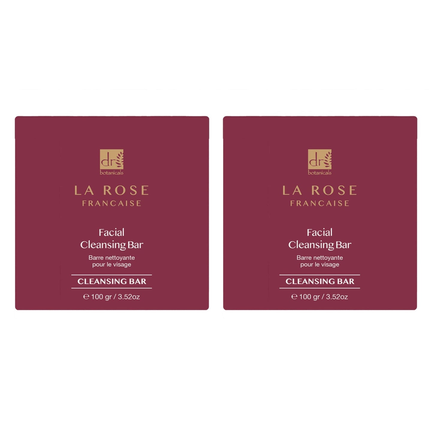 La Rose Française Facial Cleansing Bar 100g x 2 Duo Pack