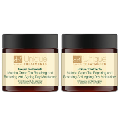 Unique Treatments Matcha Green Tea Repairing & Restoring Anti-Ageing Day Moisturiser 60ml x 2 Duo Pack