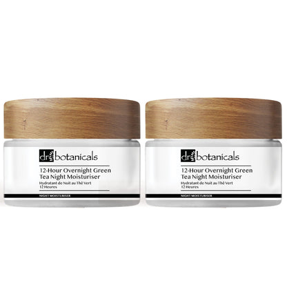 12-Hour Overnight Green Tea Night Moisturiser 50ml x 2 Duo Pack
