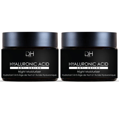 Hyaluronic Acid Anti-Ageing Night Moisturiser 60ml x 2 Duo Pack