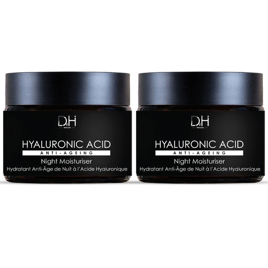 Hyaluronic Acid Anti-Ageing Night Moisturiser 60ml x 2 Duo Pack