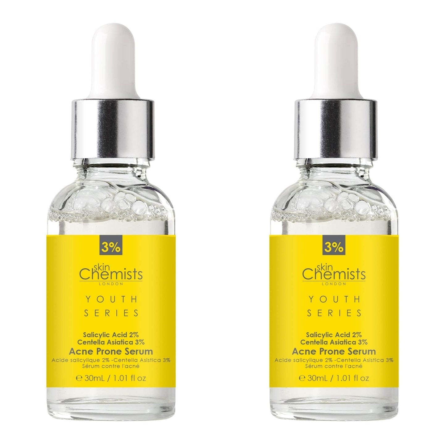 Youth Series Acne Prone Serum Salicylic Acid 2%, Centella Asiatica 3% 30ml x 2 Duo Pack