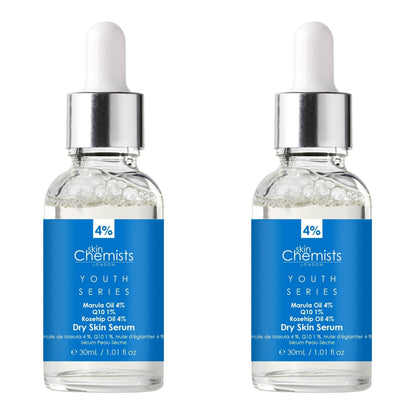 Youth Series Dry Skin Serum Marula Oil 4%, Q10 1%, Rosehip Oil 4% 30ml x 2 Duo Pack