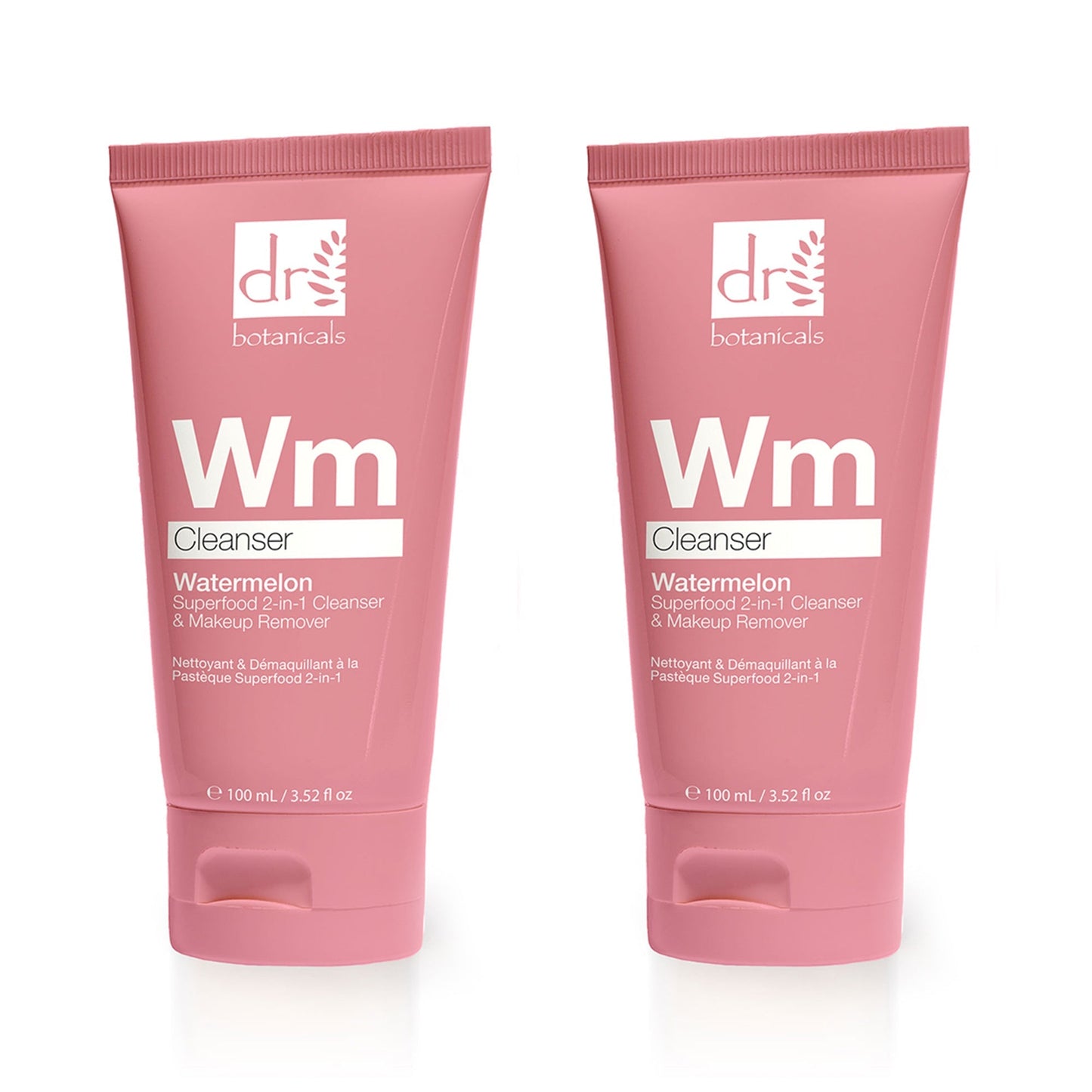 Watermelon Superfood 2-in-1 Cleanser & Makeup Remover with Glycolic Acid, Salicylic Acid & Lactic Acid 100ml x 2 Duo Pack