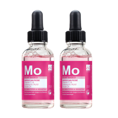 Moroccan Rose Facial Oil with Hyaluronic Acid & Vitamin C 30ml x 2 Duo Pack