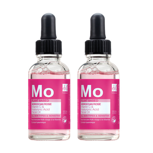 Moroccan Rose Facial Oil with Hyaluronic Acid & Vitamin C 30ml x 2 Duo Pack