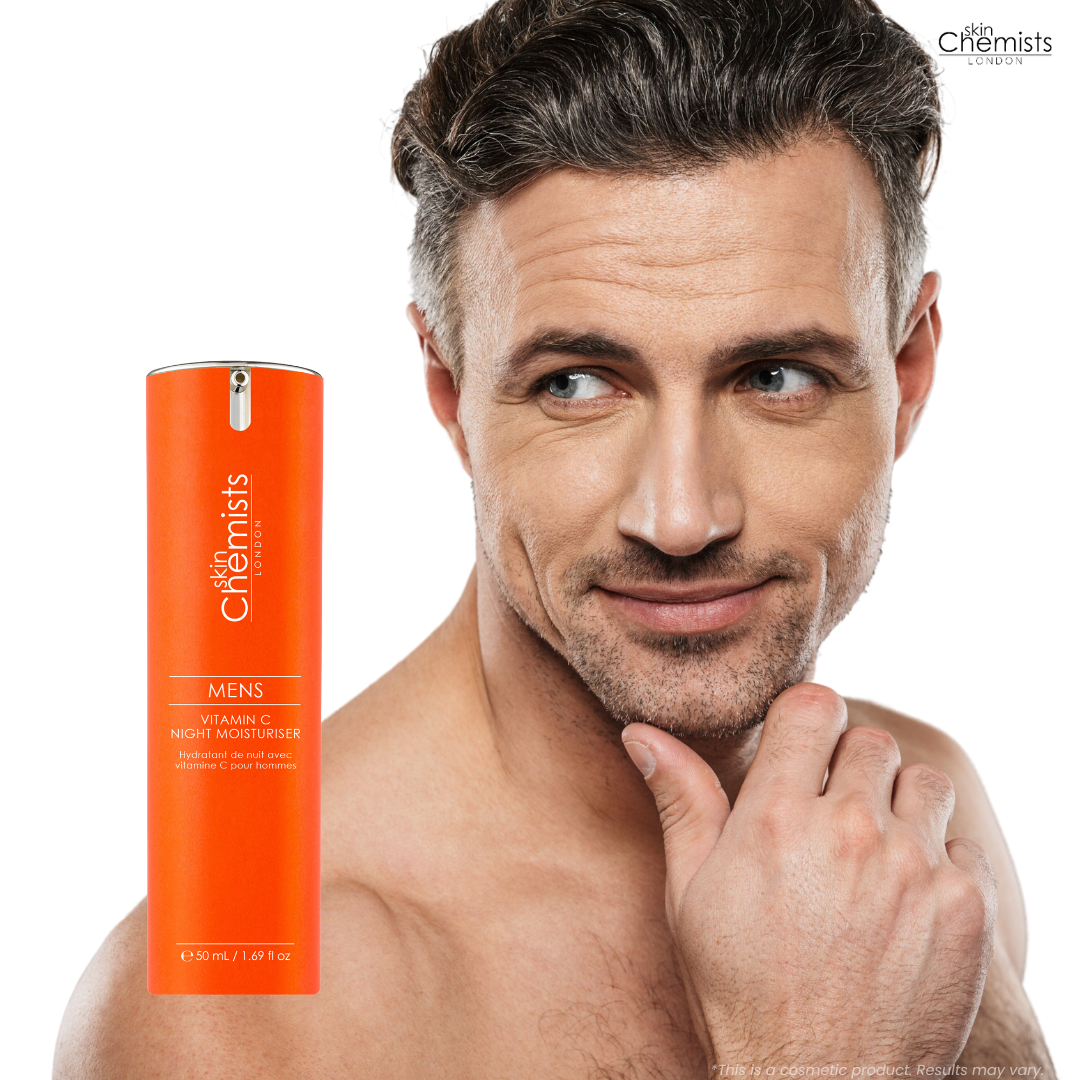 PO2SC403 skinChemists Men's Vitamin C Night Moisturiser 50ml Twin Value Savings Pack