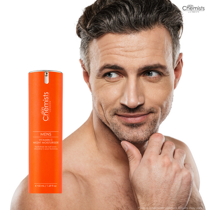 PO2SC403 skinChemists Men's Vitamin C Night Moisturiser 50ml Twin Value Savings Pack