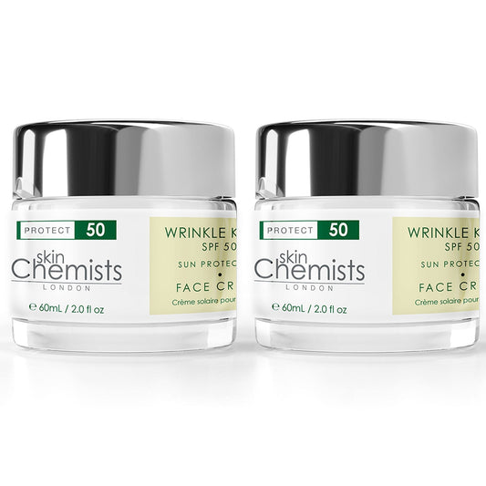 Wrinkle Killer Sun Protection Day Moisturiser SPF 50 60ml x 2 Duo Pack