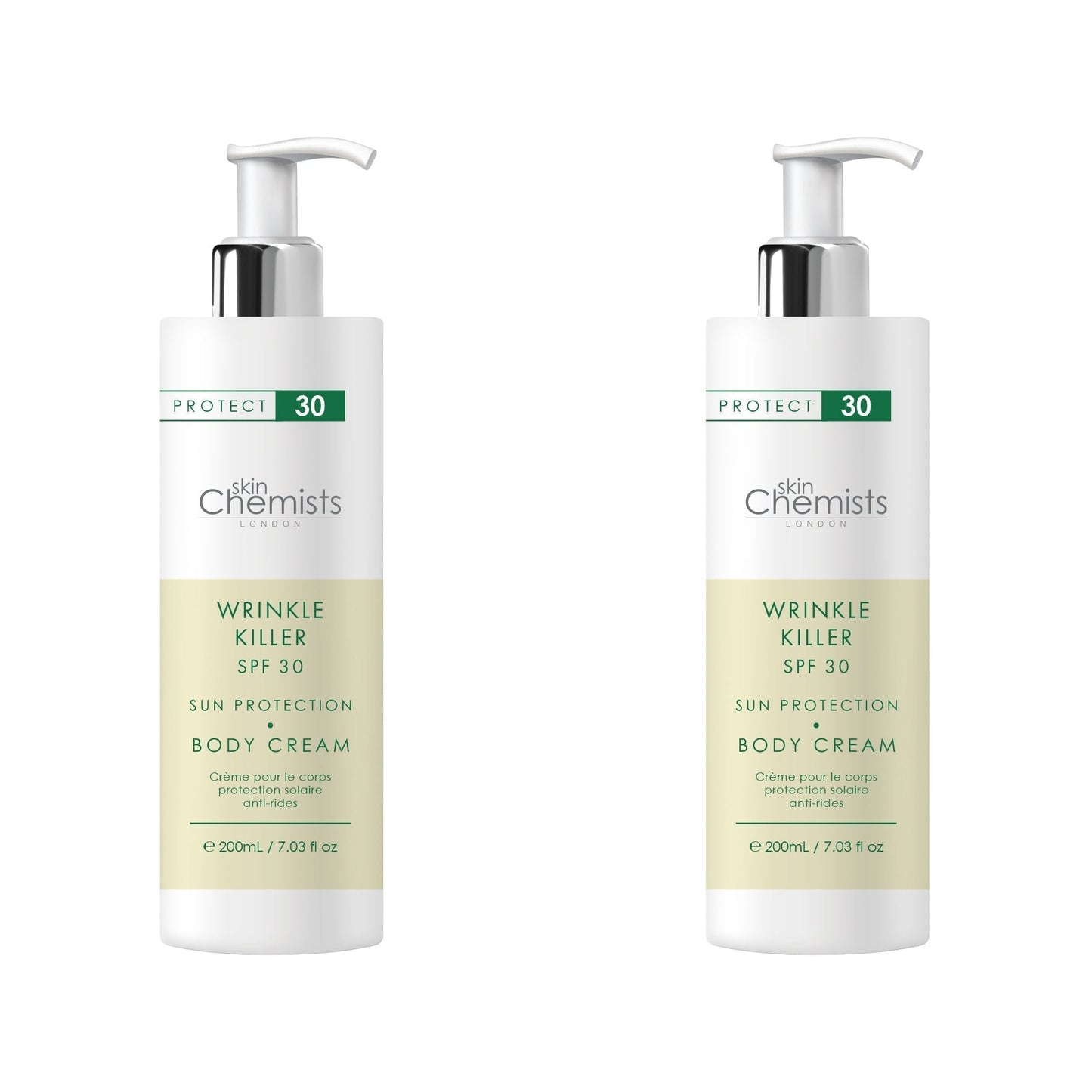 Wrinkle Killer Sun Protection Body Cream SPF 30 200ml x 2 Duo Pack