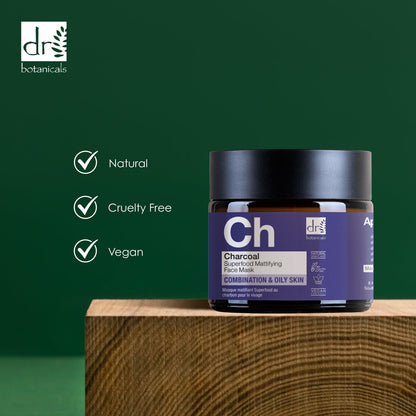 RDB089 Dr Botanicals Charcoal Superfood Mattifying Face Mask 60ml
