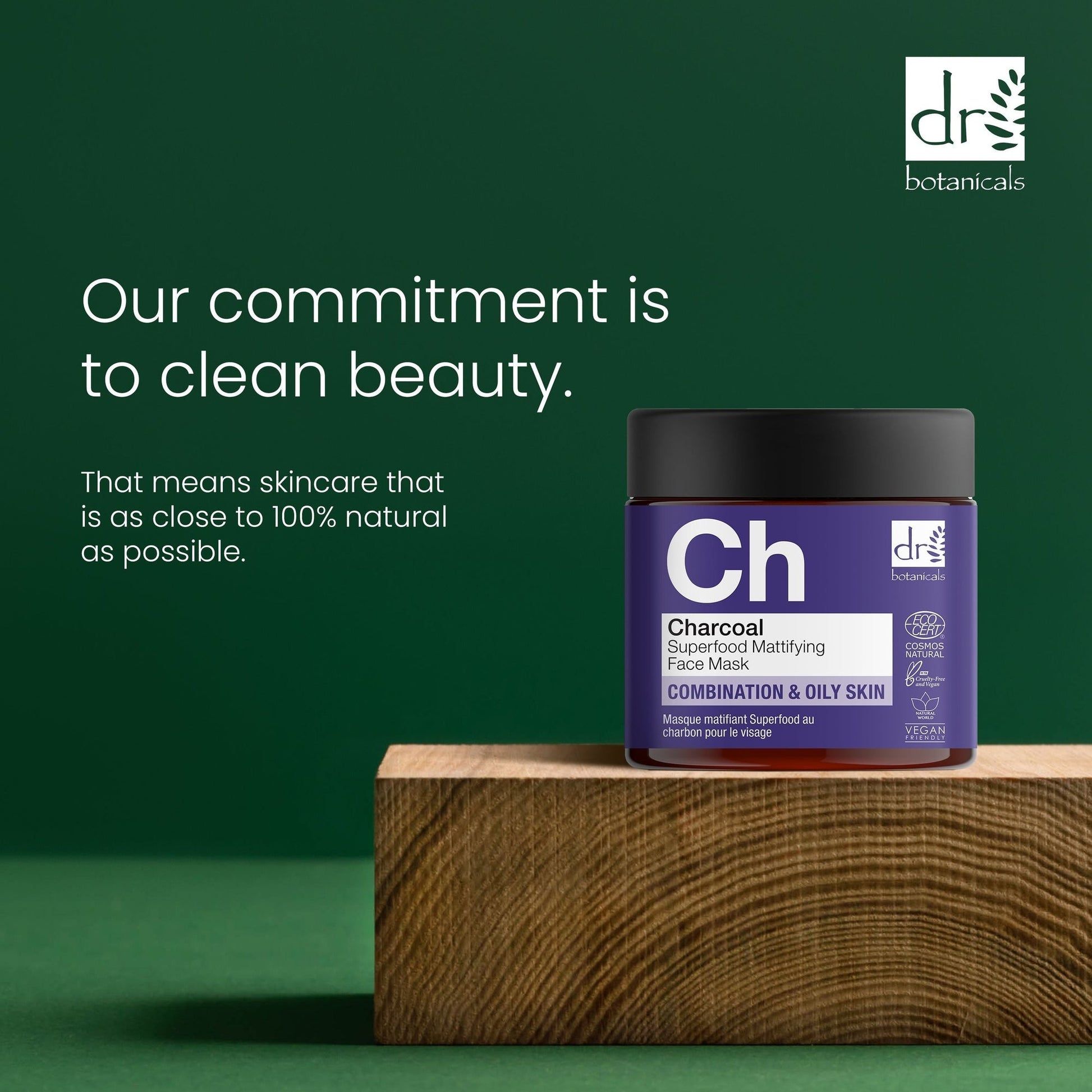 RDB117 Dr Botanicals Charcoal Superfood Mattifying Face Mask 60ml