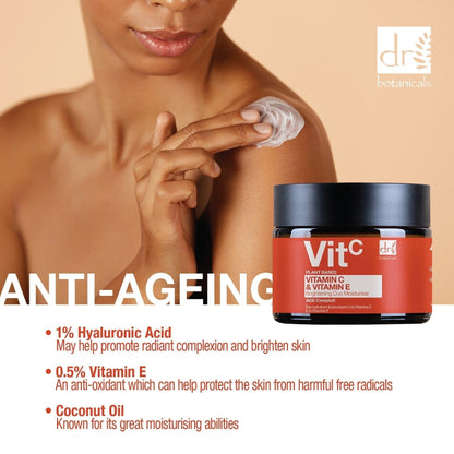 RDB522 Dr Botanicals Vitamin C 1% & Vitamin E Brightening Duo Moisturiser 60ml