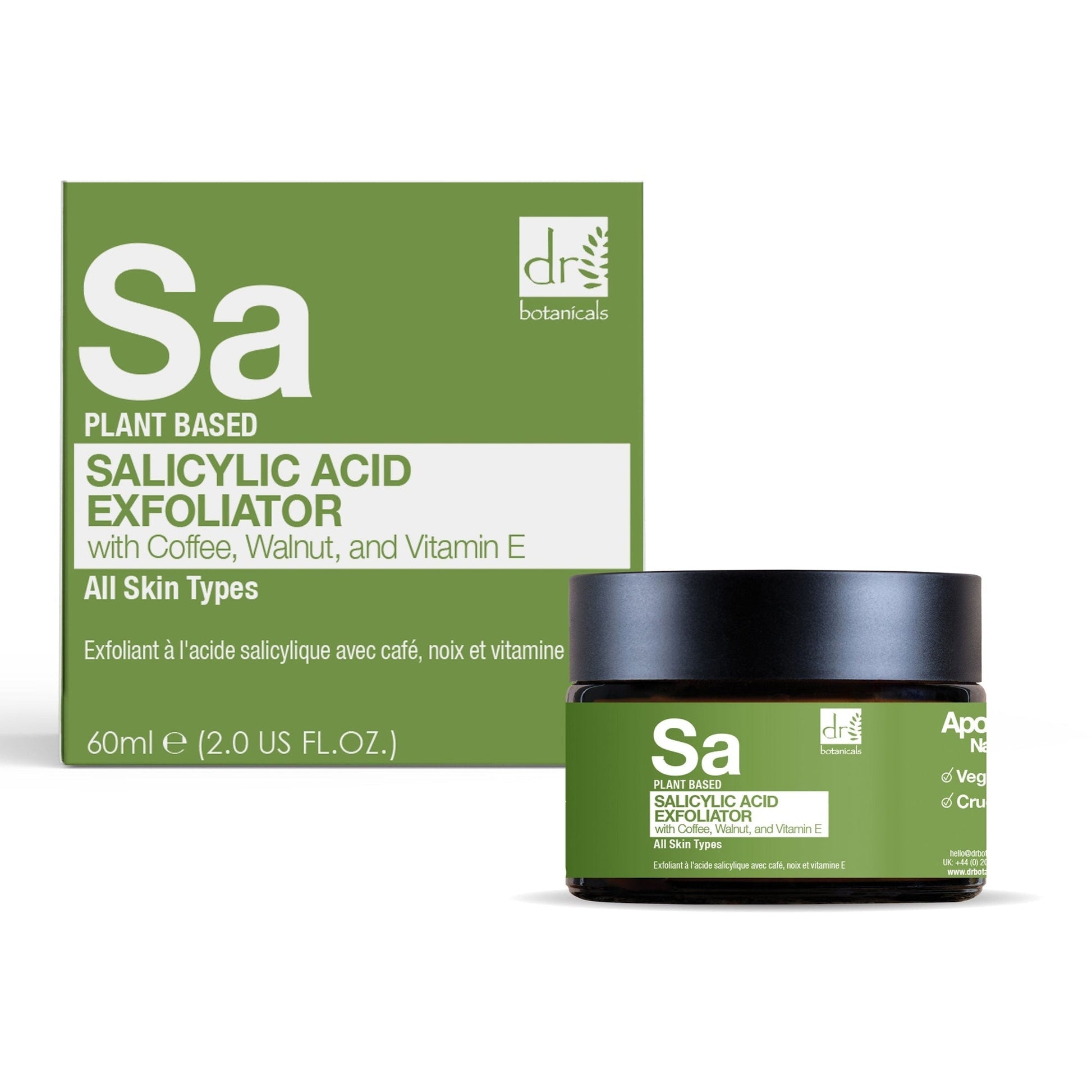 RDB535 Dr Botanicals Salicylic Acid Exfoliator with Coffee, Walnut & Vitamin E 60ml