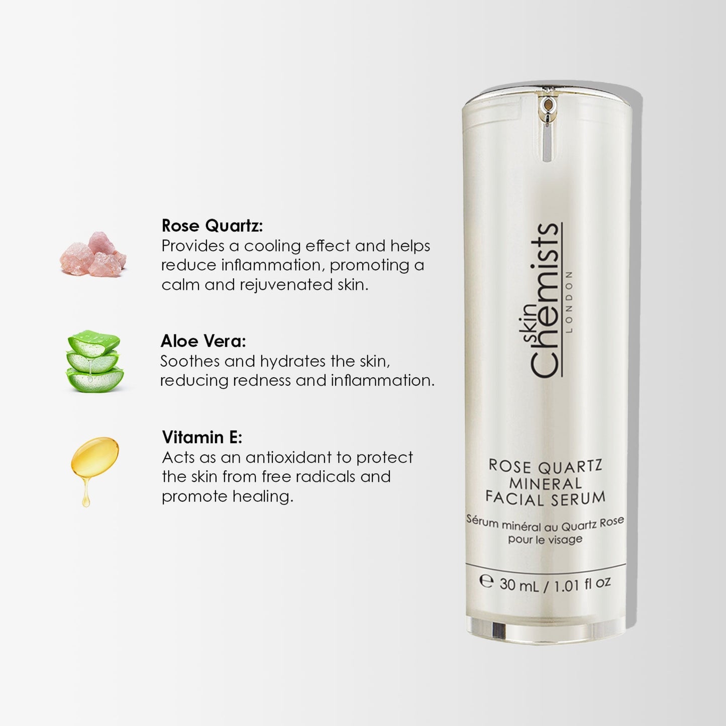 Anti-Ageing Rose Quartz Mineral Facial Serum 30ml