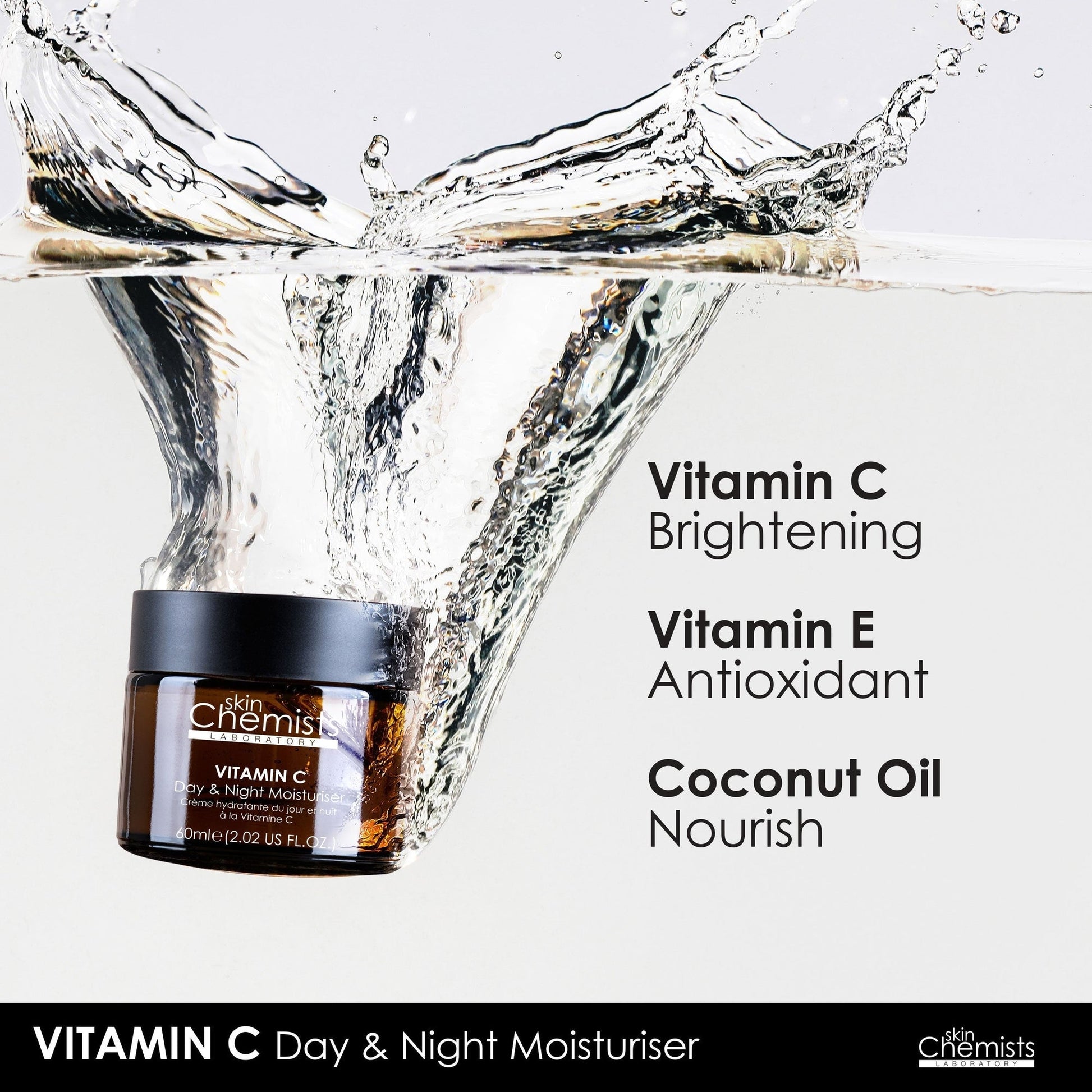 SC743 skinChemists Vitamin C Brightening Day Moisturiser 60ml
