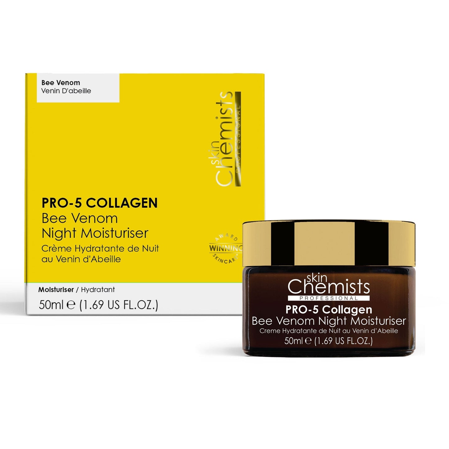 Pro-5 Collagen Bee Venom Night Moisturiser 50ml x 2 Duo Pack