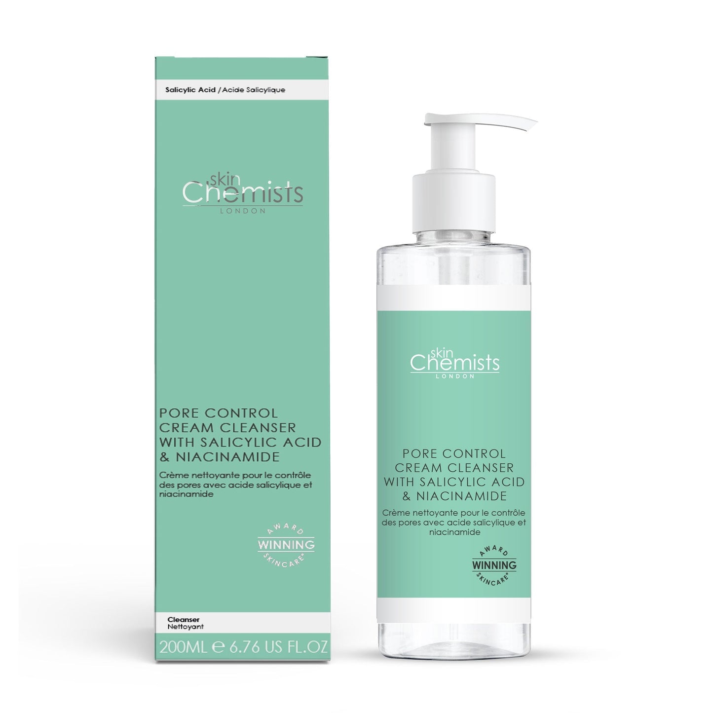 Pore Control Cream Cleanser with Salicylic Acid & Niacinamide 200ml