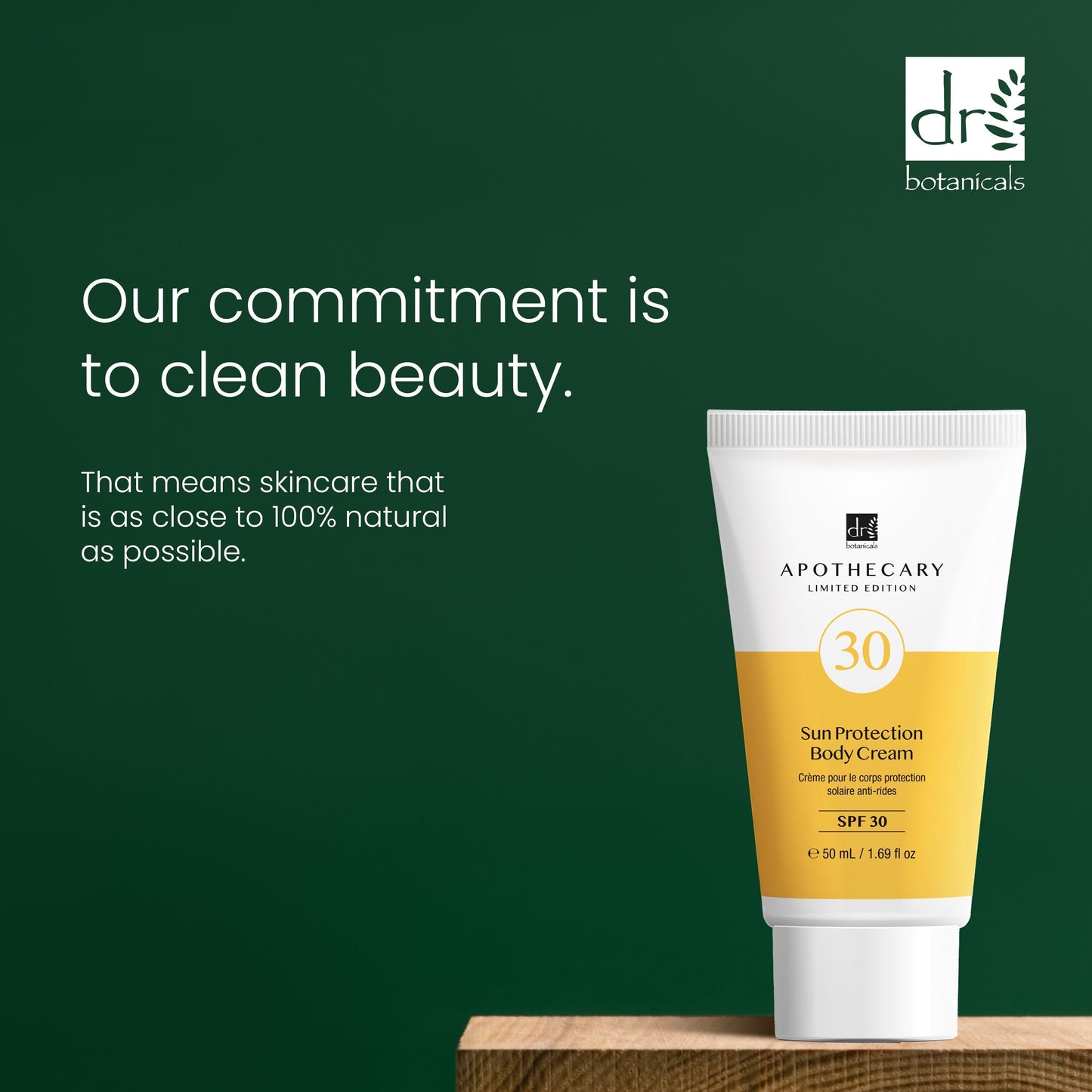 Dr Botanicals Sun Protection Body Cream SPF 30 50ml