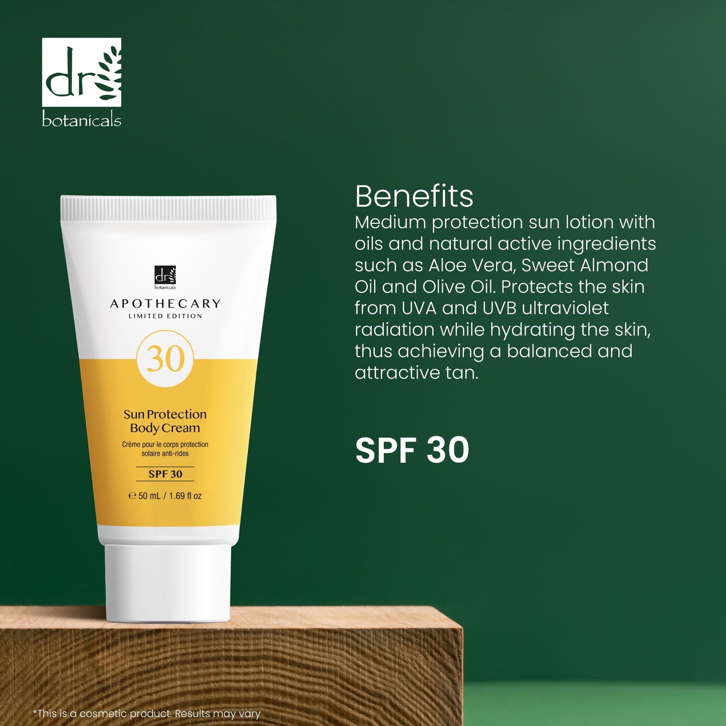 Dr Botanicals Sun Protection Body Cream SPF 30 50ml