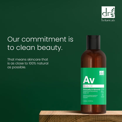 Dr Botanicals Avocado & Almond Superfood Nourishing Body Oil 200ml