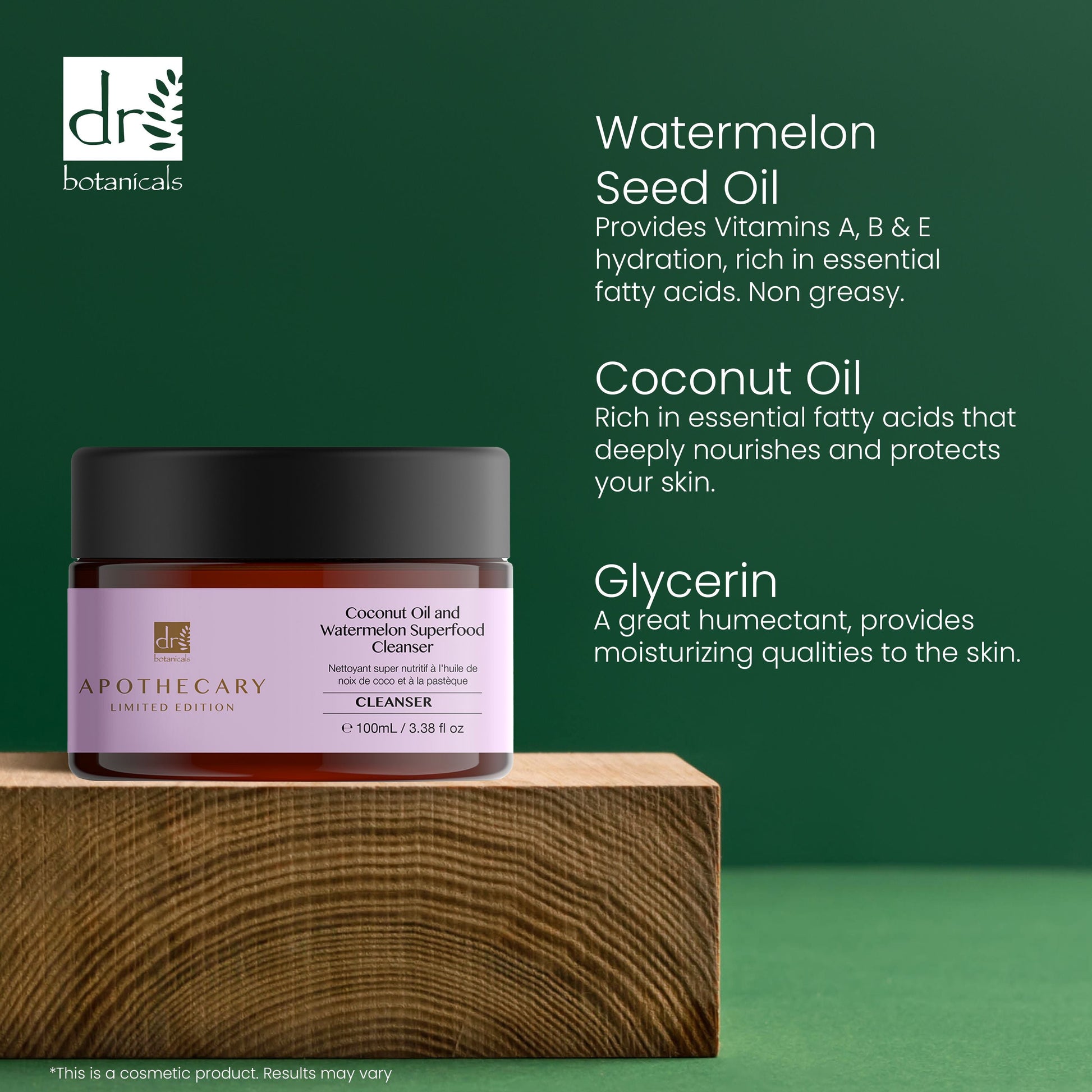 Dr Botanicals Coconut Oil & Watermelon Superfood Cleanser 100ml