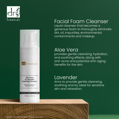 Dr Botanicals Aloe Vera & Lavender Facial Foaming Cleanser 150ml