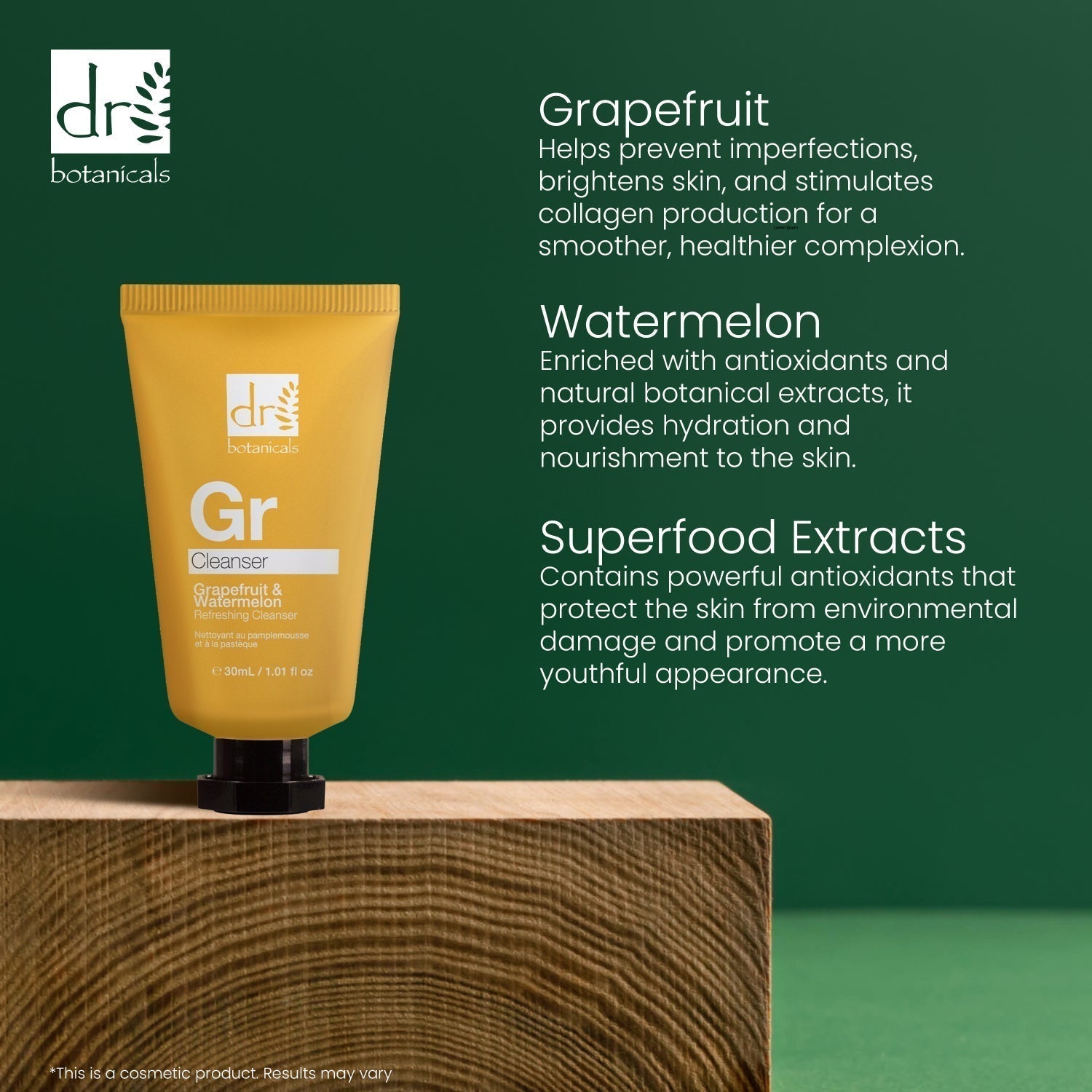 Dr Botanicals Grapefruit & Watermelon Refreshing Cleanser 30ml