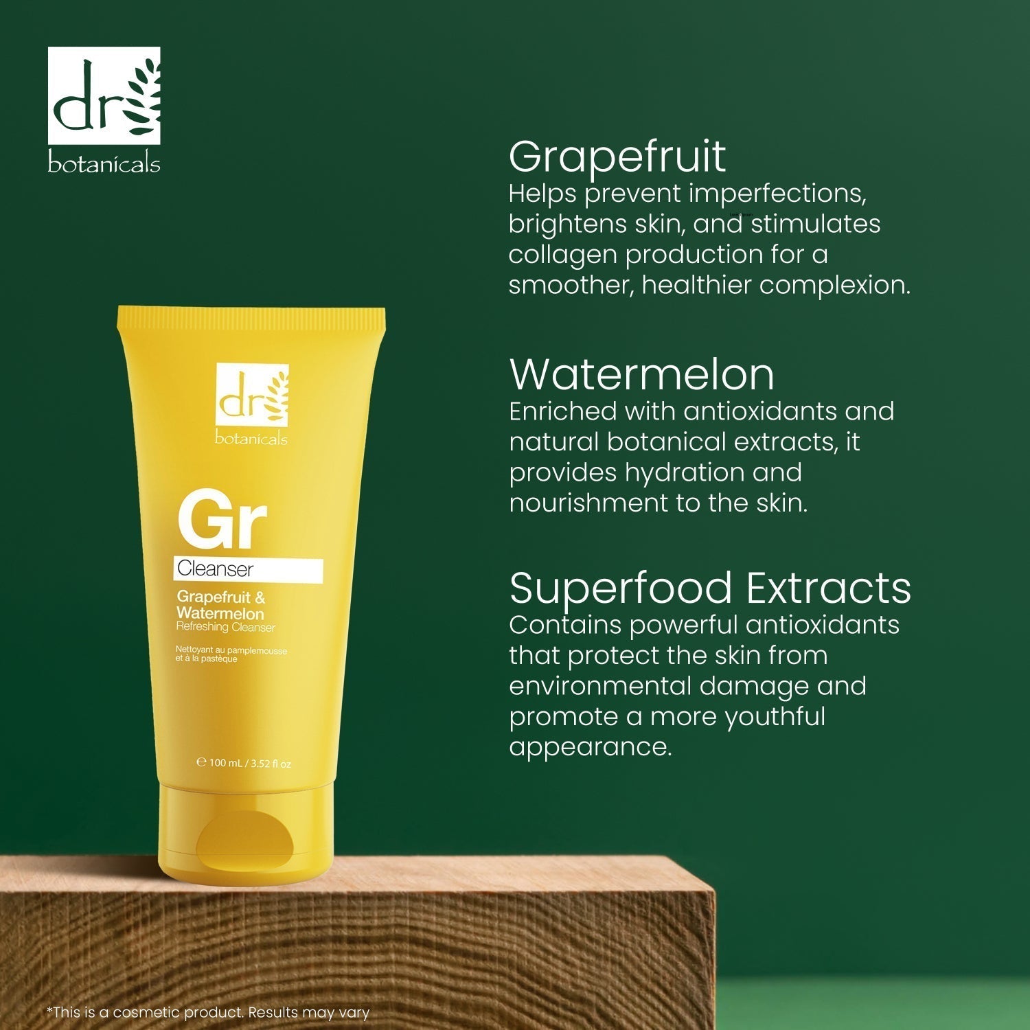 Dr Botanicals Grapefruit & Watermelon Refreshing Cleanser 100ml