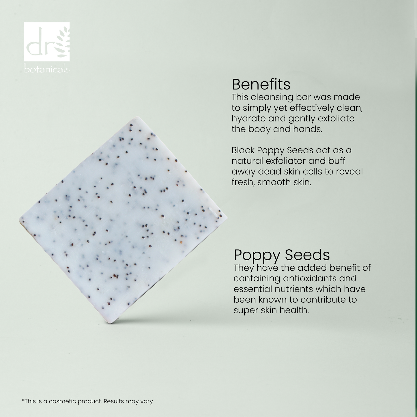 Dr Botanicals Strawberry & Poppy Seed Cleansing Bar 100g