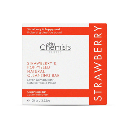 skinChemists Strawberry & Poppy Seed Cleansing Bar 100g