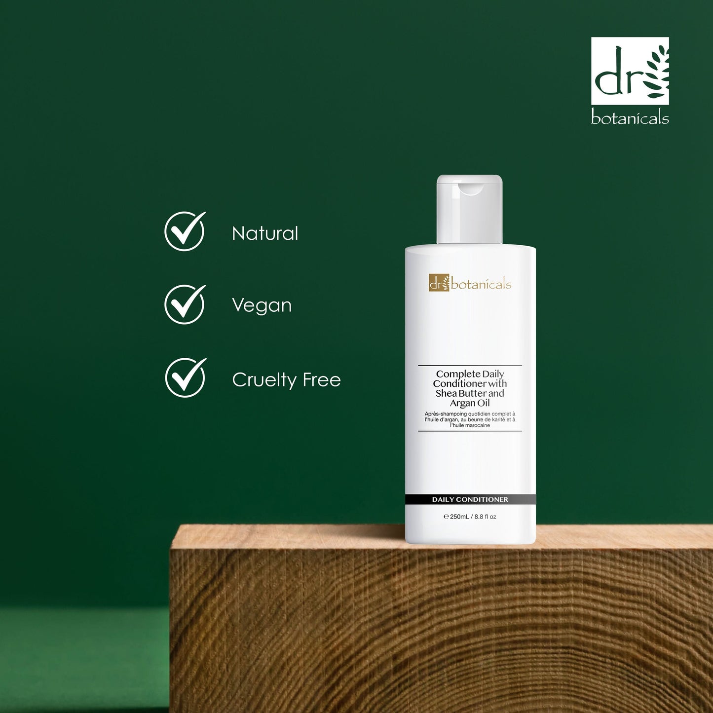 Dr Botanicals Moroccan Oil, Shea Butter & Argan Oil Complete Daily Conditioner 250ml