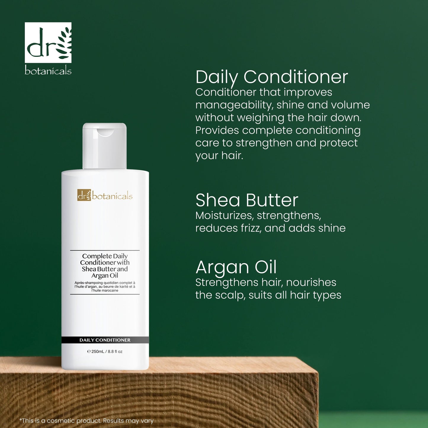Dr Botanicals Moroccan Oil, Shea Butter & Argan Oil Complete Daily Conditioner 250ml