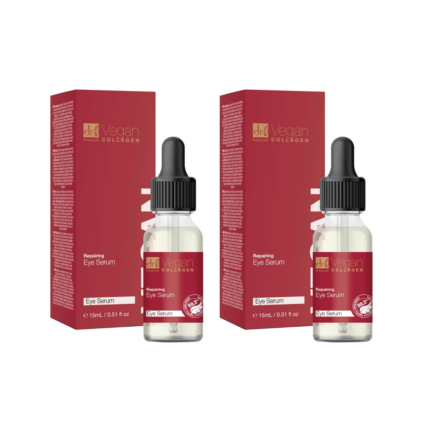 Vegan Collagen Repairing Eye Serum 15ml Twin Value Savings Pack