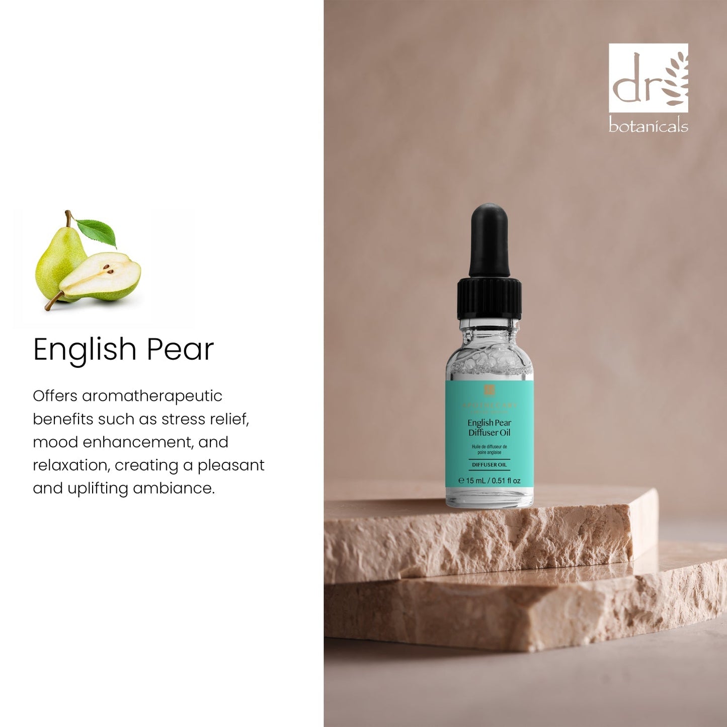 Dr Botanicals Happy & Cheerful English Pear Diffuser Oil 15ml