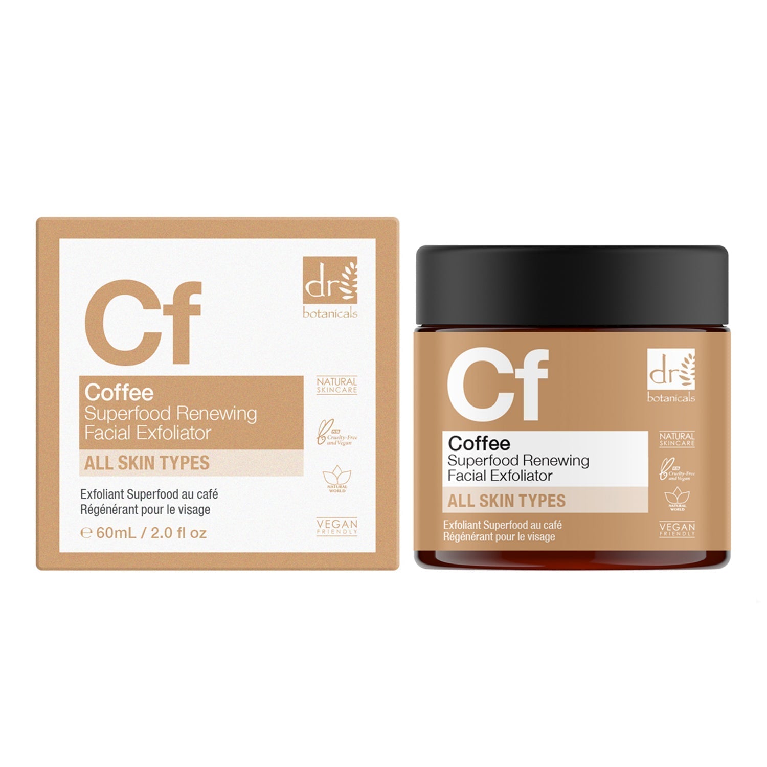 Dr Botanicals Coffee Superfood Renewing Facial Exfoliator 60ml