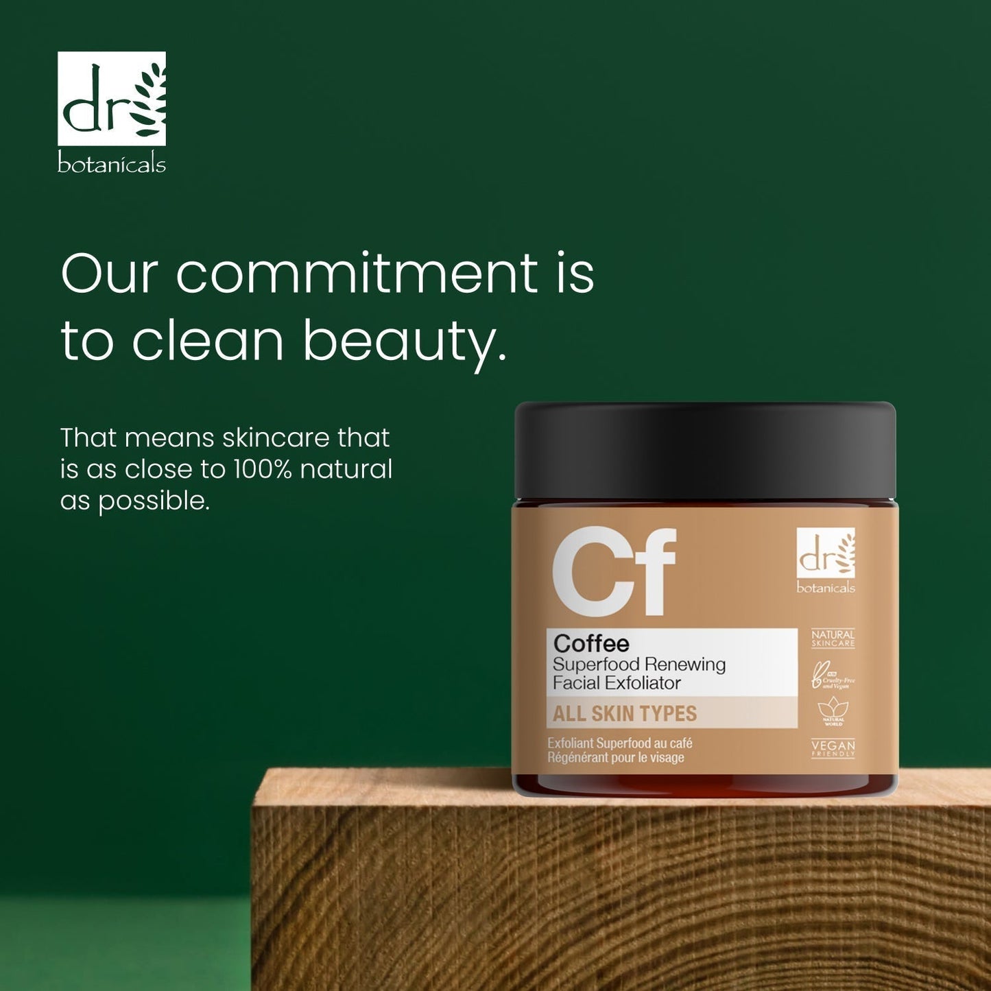 Dr Botanicals Coffee Superfood Renewing Facial Exfoliator 60ml