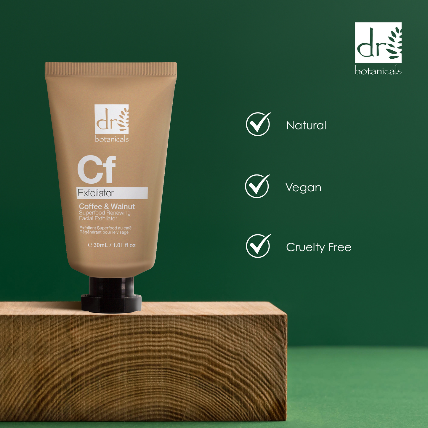 Dr Botanicals Coffee Superfood Renewing Facial Exfoliator 30ml