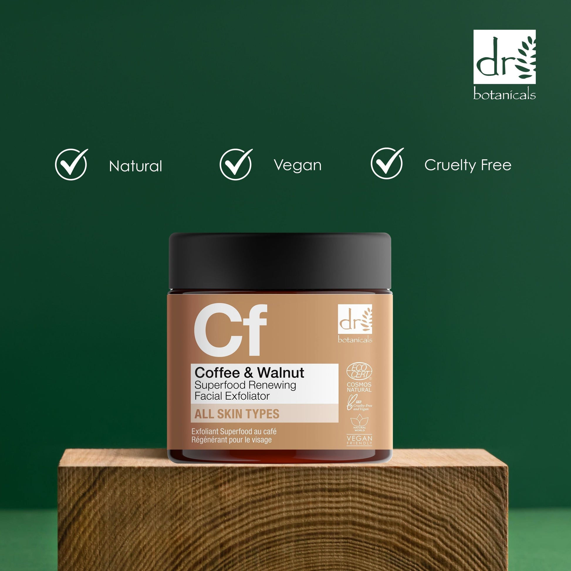 Dr Botanicals Coffee Superfood Renewing Facial Exfoliator 60ml