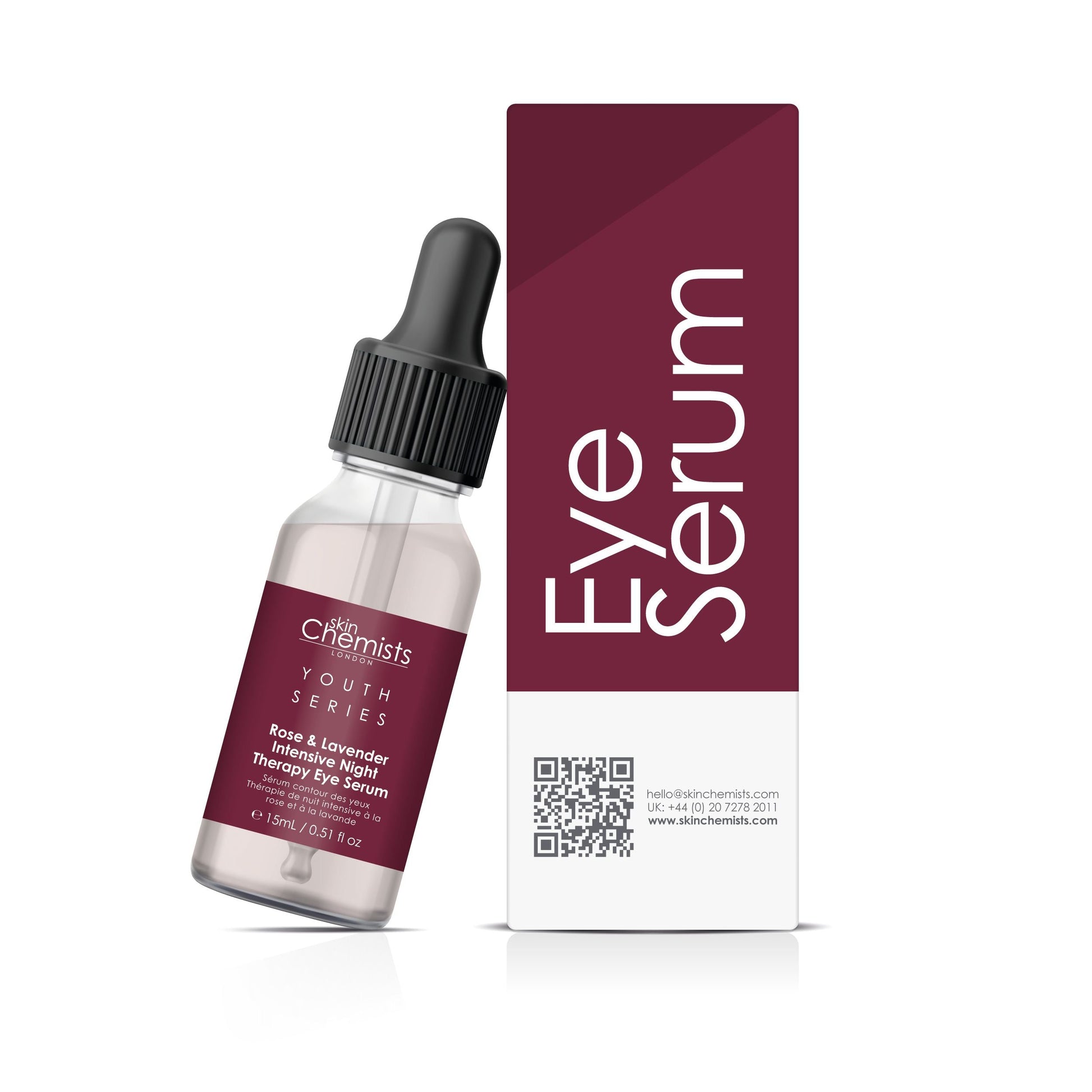 skinChemists Youth Series Rose & Lavender Intensive Night Therapy Eye Serum 15ml