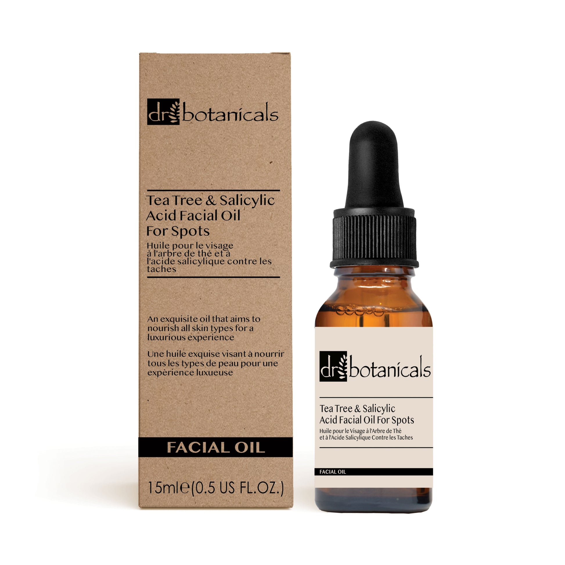 Dr Botanicals Eucalyptus, Tea Tree & Salicylic Acid Facial Oil For Spots 15ml