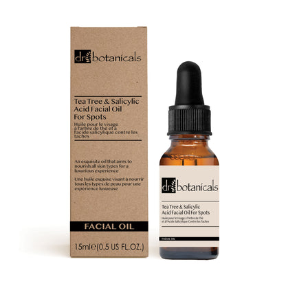 Dr Botanicals Eucalyptus, Tea Tree & Salicylic Acid Facial Oil For Spots 15ml