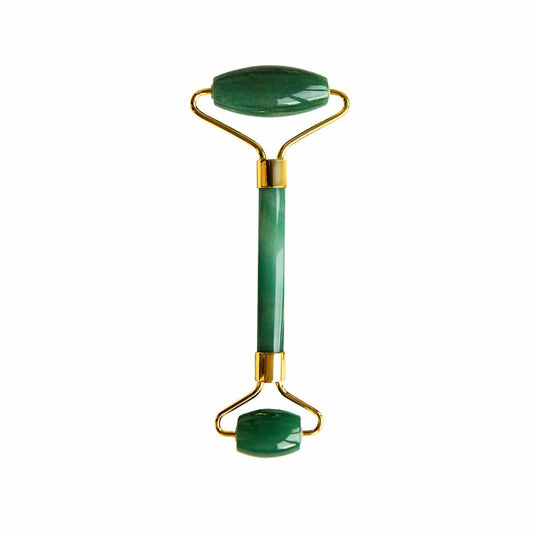 Dr Botanicals Aventurine Jade Soothing Energy Facial Rollers (Gold Metal Handle)